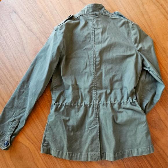 Lucky Brand rugged military-style M65 field jacket, women's XS, olive green, - Picture 4 of 12